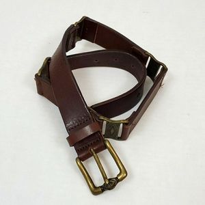 Albatros leather metal detail made in Italy belt boho festive size S